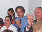 La Directora del CeSAC 5 junto a Anibal Ibarra y al secretario de Salud porteo, Alfredo Stern.